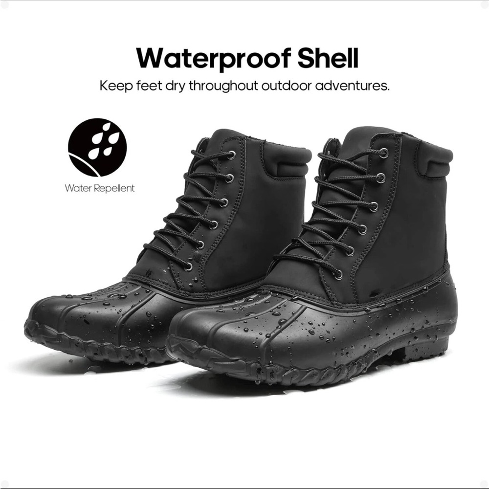 NORTIV 8 Men's Duck Boots Snow Winter Classic Insulated Waterproof Shell Boot 9 - Picture 2 of 5